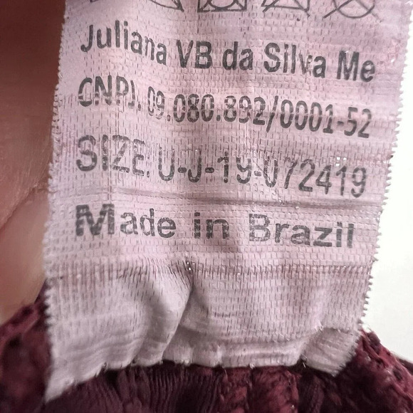 Booty by Brabants 2 Pair Cropped Capri Leggings Purple Red Women OSFM - Picture 9 of 10